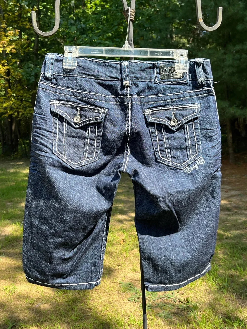 Y2K Coogi Australia Low-Rise Bermuda Denim Shorts Juniors Size 11/12 Streetwear